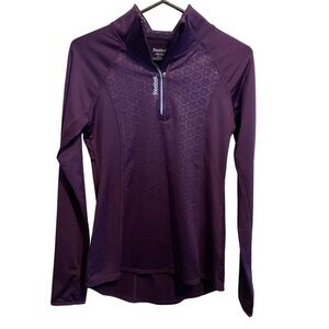Reebok active 1/4 zip pullover lightweight purple XS EUC thumb holes